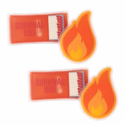Afbeelding van Fisura Originele handwarmer “survival. Mini handverwarmer in gel, herbruikbaar en ideaal voor outdoor avonturen. Eenvoudig zakformaat de winter. Set van 4 stuks.