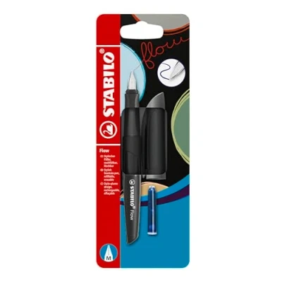 Afbeelding van Vulpen STABILO Flow active medium zwart blister à 1 stuk