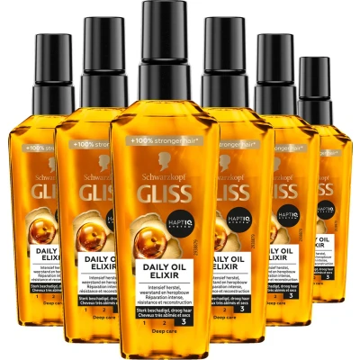Afbeelding van 6x Gliss Every Day Oil Elixir 75 ml
