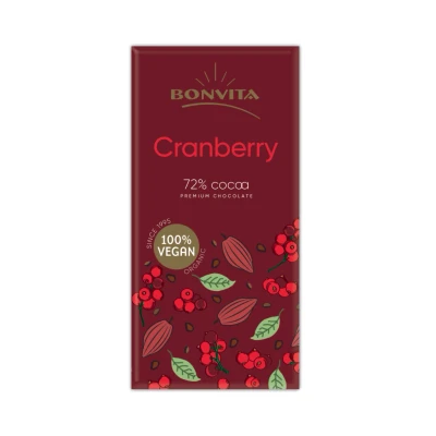 Afbeelding van BonVita Premium Dark Chocolate Cranberry