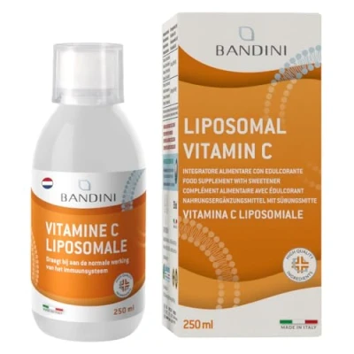 Afbeelding van Bandini® vloeibare liposomale vitamine C 250 ml Veganistisch 1000 mg Hoge dosering, absorptie en biologische beschikbaarheid Natuurlijke antioxidant Ultra immuunafweer Inclusief doseerkap