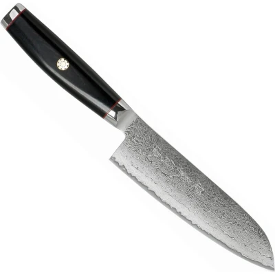 Afbeelding van Yaxell Super Gou Ypsilon Santoku Koksmes 193 Lagen Damast, SG2 Staal, 16.5 cm Lemmet