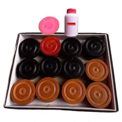 Afbeelding van Carrom Board Houten Munten 24 1 Striker Gebruikt in Internationale Toernooi 100% Origineel