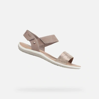 Afbeelding van Geox VEGA Sandalen, Dames, Maat: 38, Sand Leer
