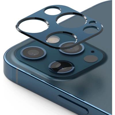 Afbeelding van Ringke Camera Styling Aluminium Camerabeschermer Compatibel met iPhone 12 Pro Blue