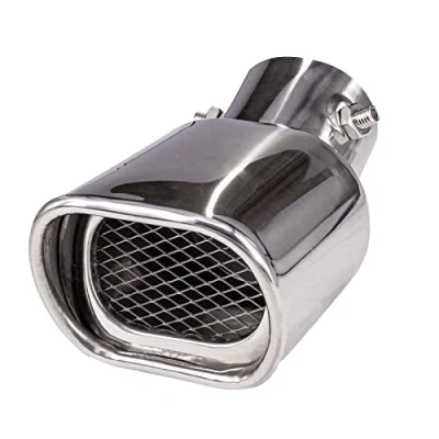 Afbeelding van Uitlaat Tips Muffler RVS Auto Staart Pijp Vierkante Mond Verdikking Bocht, Inlaat 63 mm (2.5&quot;) Outlet 94 (3.7&quot;)