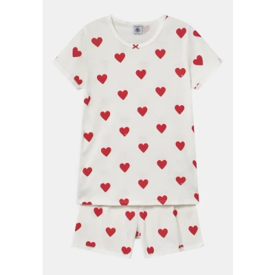 Afbeelding van Petit Bateau Heart Print Pyjama voor kinderen, Maat: 86, Marshmallow/terkuit