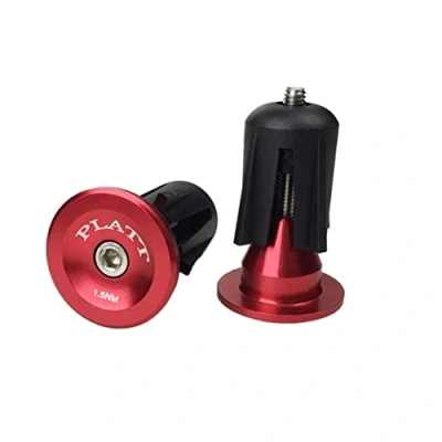 Afbeelding van PLATT Fiets stuurstop, aluminium stuur, eindkappen, bar end plugs voor fiets, MTB, racefiets (1 paar, rood)