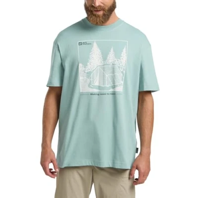 Afbeelding van Jack Wolfskin Tshirt print, Heren, Maat: Large, Tent soft jade