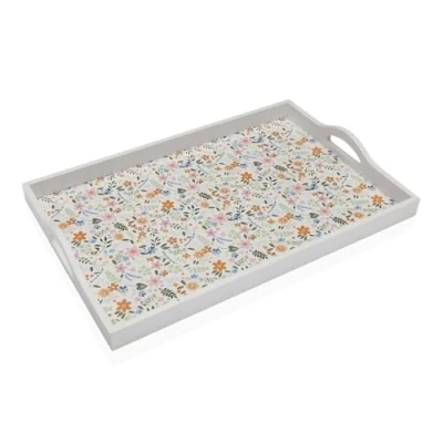 Afbeelding van Dienblad Versa Hout MDF 30 x 5 45 cm Blommor