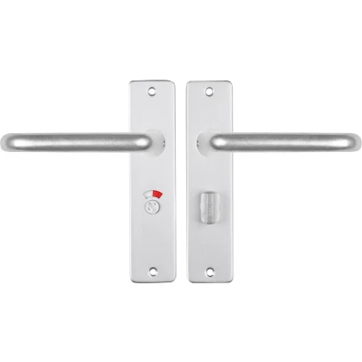 Afbeelding van Deurklink met wc sluitingschild Starx Coupe 57 mm (Aluminium)