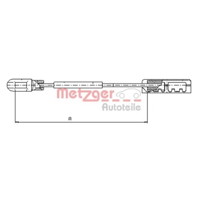 Afbeelding van METZGER 11.5935 Handremkabel Links achter, rechts 128mm Schijfremmen COFLE