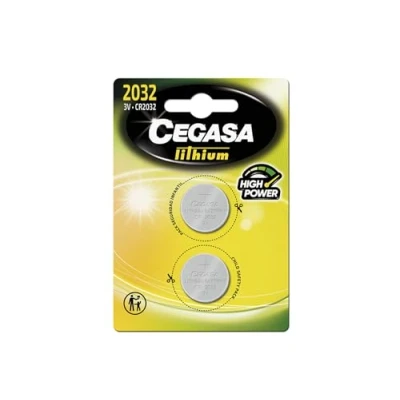 Afbeelding van Cegasa CR2032 Pak met 2 knoopcellen, lithium, groen