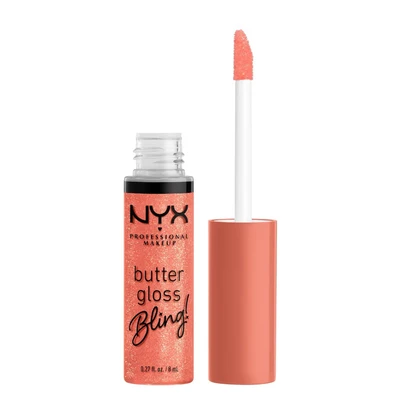 Afbeelding van Nyx Professional Makeup Butter Gloss Bling Dripped Out Niet plakkende Glanzende Lipgloss Roze 8ML