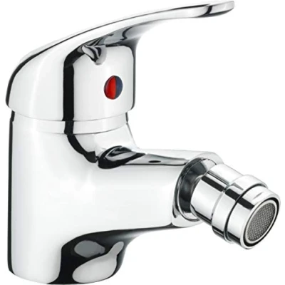 Afbeelding van CON:P Bidet eenhendelkraan &quot;Sesia&quot; verchroomd messing lichaam lage uitloophoogte zonder afvoergarnituur beluchter/bidetmixer voor de badkamer/bidetdouche / SA924