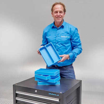 Afbeelding van Datona® Vakverdeling met 2 compartimenten 10 stuks Blauw