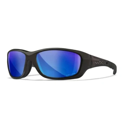Afbeelding van Wiley X Wx Gravitylenses: Captivate gepolariseerde blauwe spiegelbril, Zwart, één maat, uniseks, one size
