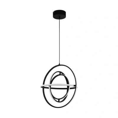 Afbeelding van Stars of Light Zwarte hanglamp Retornio Ø 58cm 39893