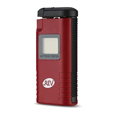 Afbeelding van REV Batterijmeter batterijtester 1,2 V 1,5 3 9 AAA, AA, C, D, knopb.v. PP3, rood