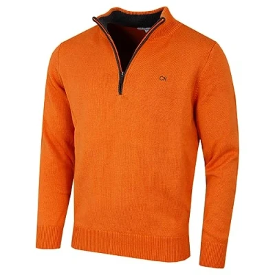 Afbeelding van Calvin Klein Golf Heren Katoenen Trui Oranje L