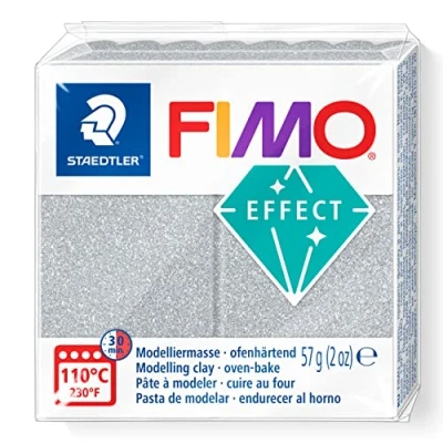 Afbeelding van Fimo effect glitter 57g zilver