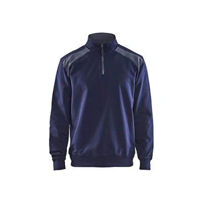 Afbeelding van Blaklader 3353 Werksweater Korte Rits Marineblauw/Grijs