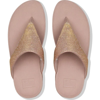 Afbeelding van FitFlop Lottie Glitzy Toe Post ROZE Maat 38
