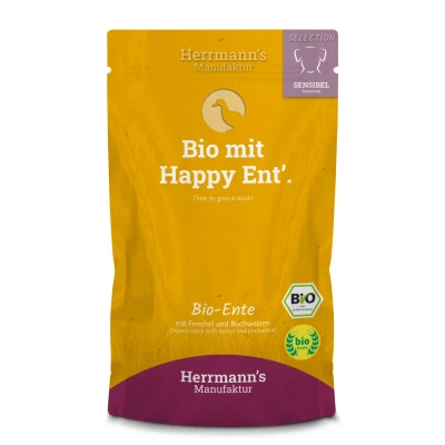 Afbeelding van Herrmann&#039;s Bio Sensitive hond Eend met venkel 150 gr. per 15 stuks