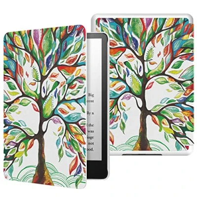 Afbeelding van MoKo Case for 6.8&quot; Kindle Paperwhite (11th Generation 2021) and Signature Edition, Light Shell Cover with Auto Wake/Sleep 2021 E Reader, Lucky Tree