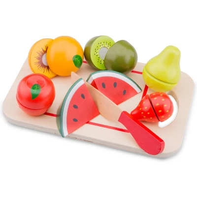Afbeelding van New Class ic Toys Snijset Fruit met Bord 8 stuks kleurrijk