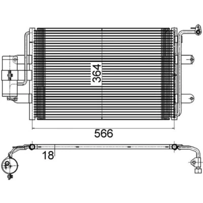 Afbeelding van Condensor, airconditioning MAHLE AC 180 000S