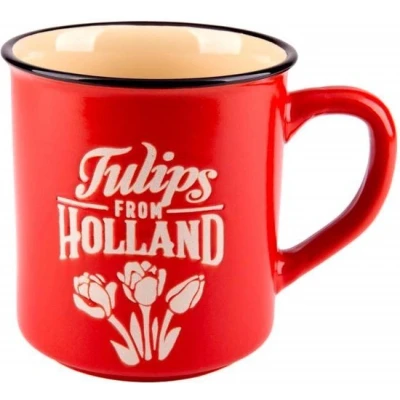 Afbeelding van Mok Beker Holland Tulpen Rood Souvenir Een Stuk