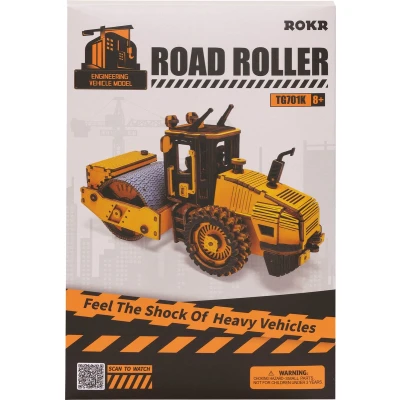 Afbeelding van Robotime Houten Puzzel 3D Road Roller 16,5x7x10cm