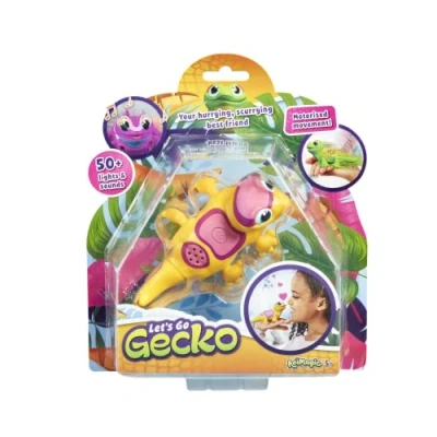 Afbeelding van Animagic: Lets Go Gecko, geel, je haastende beste vriend, interactieve wandelende huisdiergekko met meer dan 50 lichten en geluiden, voor kinderen vanaf 5 jaar