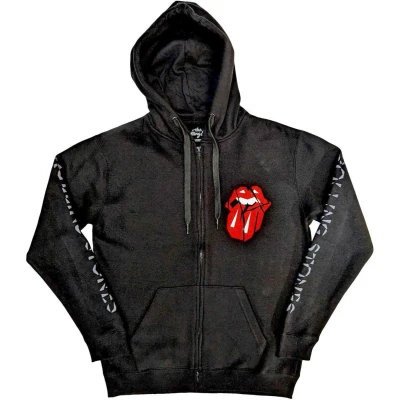 Afbeelding van The Rolling Stones Hackney Diamonds Shattered Tongue Vest met capuchon XL Zwart