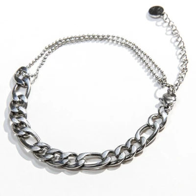 Afbeelding van Laura Ferini Dames Armband Prego Zilver Zilverkleurige Schakelarmband 18K Witgoud Verguld Sieraad Accessoires Sieraden Armbandje