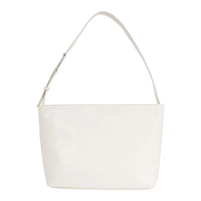 Afbeelding van Calvin Klein Embossed LOGO Medium Handtas, Dames, Maat: One Size, Chalk