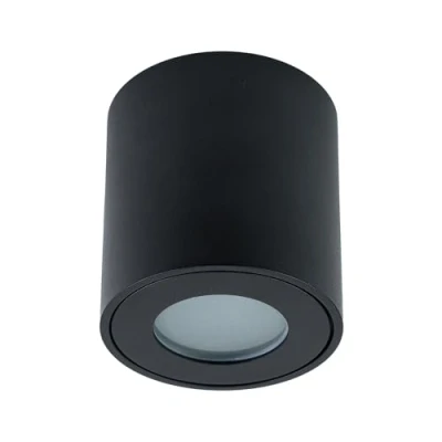 Afbeelding van EDO, Plafondlamp Opbouw KLARS Black IP44 Downlight ook voor vochtige ruimtes Badkamer zwart 35 W Plafond Opbouwspots binnenverlichting GU10 Rond Plafondspots