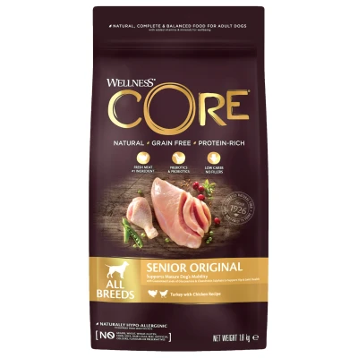 Afbeelding van Wellness Core Grain Free Dog Senior Original Kalkoen&amp;Kip Hondenvoer 1.8 kg