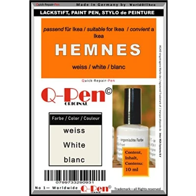 Afbeelding van Touch Up paint for Ikea HEMNES white/wit Q Pen Original