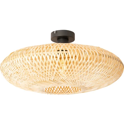 Afbeelding van QAZQA Oosterse plafondlamp bamboe 50 cm Ostrava