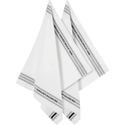 Afbeelding van Glazendoek De Witte Lietaer Dish Black (2 stuks)