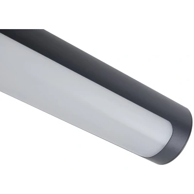 Afbeelding van Lucande LED buiten wandlamp Tuberia, donkergrijs, aluminium, Ø 7cm