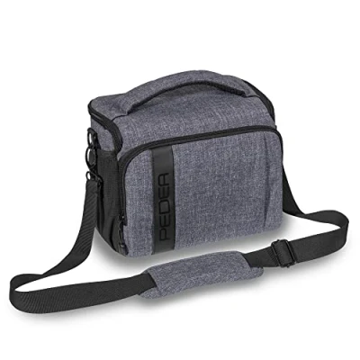 Afbeelding van PEDEA Camera Tas *Fashion* Grijs 26 x 19 16cm (BxHxD) Cameratas voor spiegelreflexcamera&#039;s groot schoudertas systeemcamera