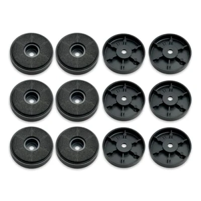 Afbeelding van 12 stuks schokdempervoeten voor luidspreker, 30 x 8 mm, isolatiepads antislip, van rubber, audio, luidsprekers, subwoofer, thuisbioscoop, hifi apparaten (zwart)