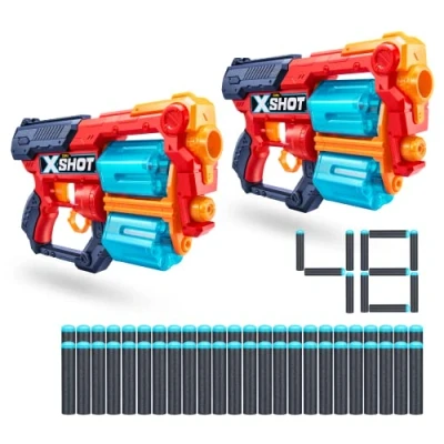 Afbeelding van XSHOT 36481 2022 X Shot Excel Xcess Foam Blaster (2 stuks TK 12, 48 Darts), Rood