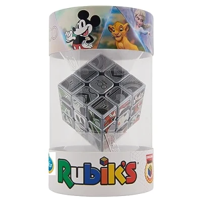 Afbeelding van ThinkFun 76545 Rubik&#039;s Cube Disney 100 Der im exklusiven Platin Look, zum jährigen Jubiläum. Ein Sammlerstück und Denkspiel für Erwachsene Kinder ab 8 Jahren
