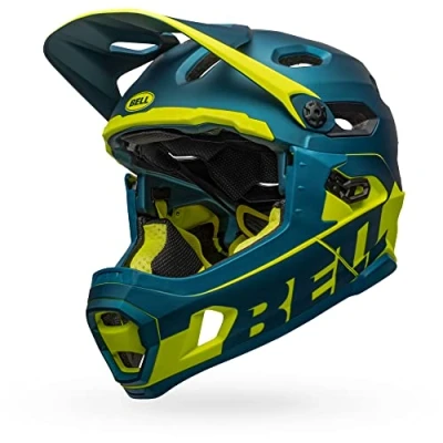 Afbeelding van Helm Bell Super DH Spherical Matte Gloss Blue Hi Viz 58 62 cm