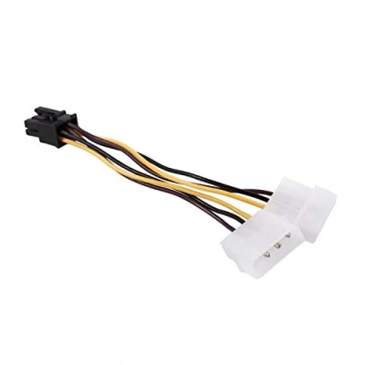 Afbeelding van ISTOVO A Dual 4 Pin Molex IDE naar 6 PCI E Grafische Kaart Voeding Kabel Adapter