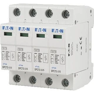 Afbeelding van Eaton overspanningsafleider spct2 335 3 npe 3p n 335vac 20ka plug in systeem beveiligings te vervangen 167622